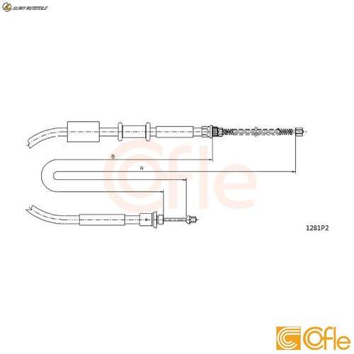 Cable parking brake - cable, 92.1281p2