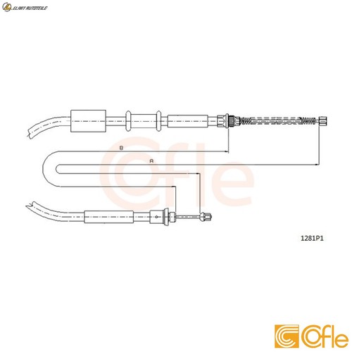 Cable parking brake 1281p1 - brake, 92.1281p1